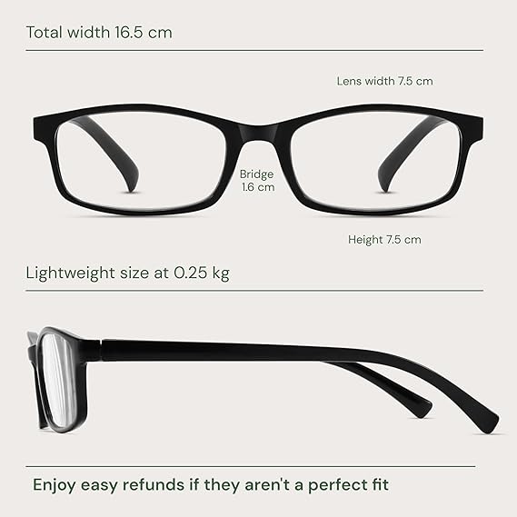 Gaoye Multi Pack Reading Glasses - Blue Light Blocking Lenses, TR90 Frames, UV400 - Eyeglasses with Clear Vision