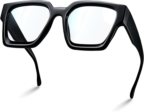 livho Oversized up to 99% Blue Light Blocking Glasses for Woman - Rectangle Fashion Glasses for Computer, Chic Preppy Frame