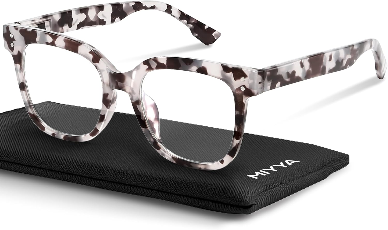 Miyya Blue Light Glasses for Women – Oversized UV & Blue Light Blocker Chunky Frames, All-Day Comfort, Stylish Eyewear