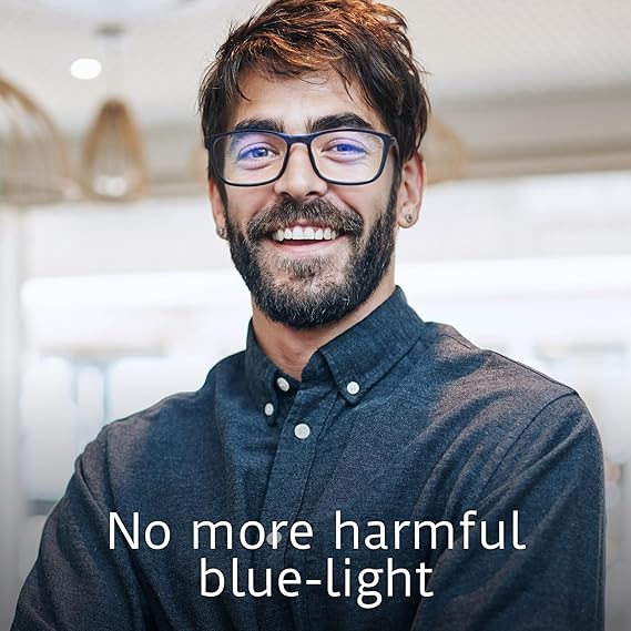 Anti Blue Light Glasses Men, Mens Blue Light Glasses With UV400 Protection, Fake Glasses For Computer Eye Strain